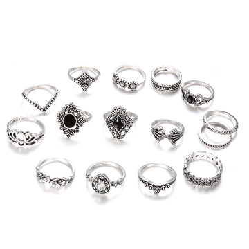 R640 - Silver Multi-Ring Set